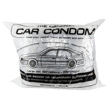 TAUFAOD Disposable Car Cover Universal Car Condom Plastic Clear Transparent Waterproof w/Elastic Band Rain Dust Cover PE Protect 189x295in 1pack