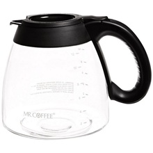 12-Cup Replacement Coffee Carafe Compatible with Mr. Coffee Coffee maker  Pot, Replace Part# PLD12 PLD12-RB Series, Black Handle