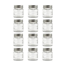 BarConic 2 oz Mini Mason Jar Shot Glass Mini Mason Lids - 12 Pack