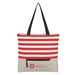 Broad Stripe Zippered Custom Tote Bags