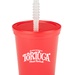 Custom 16 oz. Plastic Stadium Cups with Lid & Straw