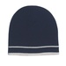 Customized Knit Beanie with Double Stripes