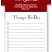 Personalized Things To Do Refrigerator Magnet & Pad