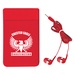 Stretch Phone Customized Card Sleeve with Ear Buds