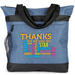 Thanks for All You Do Word Cloud Zip Tote Bag