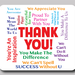 Thank You Praise Word Cloud Mouse Pad