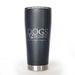 Dogs Unlimited 20 oz Insulated Stainless Steel Tumbler with Smoke Lid, Matte Black, Logo