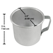 Mian 12 Ounce Aluminum Country Camping Mug Drinking Cup 6 Pack