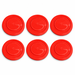 Mian Red Plastic Lids fits Luminarc Working Glass 6 Pack