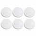 Mian White Plastic Lids fits Luminarc Working Glass 6 Pack