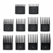 Miaco 10 Piece Universal Clipper Guide Comb Guard Set Compatible with Oster Classic 76, A5, Andis AG, BG, Wahl, etc.
