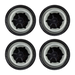 Univen Push Nut Axle Caps .437 (7/16") Compatible with Power Wheels Toy Cars and More 4 Pack