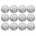 Sunshine Mason Co. Daisy Flower Cut Mason Jar Lids 12 Pieces, Silver