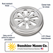 Sunshine Mason Co. Daisy Flower Cut Mason Jar Lids 12 Pieces, Silver
