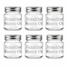 Sunshine Mason Co. Mini Mason Jar Shot Glasses with Metal Lid 2 Ounces, 6 Pieces