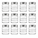 Sunshine Mason Co. Mini Mason Jar Vintage Farmhouse Shot Glasses with Metal Lid 2 Ounces, 12 Pieces