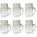 Sunshine Mason Co. Mason Jar Glass Mugs with Handles Pint Size (16 ounce, 473 mL) Regular Mouth 6 Pieces