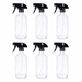 Sunshine Mason Co. Clear Glass Refillable Spray Bottle with Trigger Sprayer 16 oz (500ml) 6 PACK