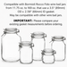 Sunshine Mason Co. Wire Bail Rubber Jar Gaskets 3.5" (90mm) fits Bormioli Fido Jars Made in USA 6 Pieces
