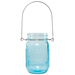 Sunshine Mason Co. Pint Sized Vintage Blue Glass Mason Jars with Hanger Handles Set of 6