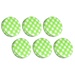 Sunshine&#x20;Mason&#x20;Co,&#x20;One&#x20;Piece&#x20;Mason&#x20;Jar&#x20;Lids&#x20;6&#x20;Pieces,&#x20;Green&#x20;Gingham