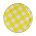 Sunshine Mason Co, One Piece Mason Jar Lids 6 Pieces, Yellow Gingham