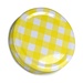 Sunshine Mason Co, One Piece Mason Jar Lids 6 Pieces, Yellow Gingham