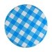 Sunshine&#x20;Mason&#x20;Co,&#x20;One&#x20;Piece&#x20;Mason&#x20;Jar&#x20;Lids&#x20;6&#x20;Pieces,&#x20;Blue&#x20;Gingham