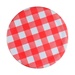 Sunshine Mason Co, One Piece Mason Jar Lids 6 Pieces, Red Gingham