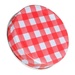 Sunshine Mason Co, One Piece Mason Jar Lids 6 Pieces, Red Gingham