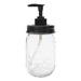 Sunshine&#x20;Mason&#x20;Co.&#x20;Clear&#x20;Mason&#x20;Jar&#x20;with&#x20;Black&#x20;Soap&#x20;Dispenser&#x20;Lid
