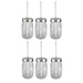 Sunshine Mason Co. Glass Mason Jar Set with Silver Lids and White Straws, Set of 6