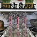Sunshine Mason Co. Glass Mason Jar Drinking Mug set with handle, Silver lids and Red Stripe Straws, Set of 6