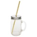 Sunshine&#x20;Mason&#x20;Co.&#x20;Glass&#x20;Mason&#x20;Jar&#x20;Drinking&#x20;Mug&#x20;set&#x20;with&#x20;handle,&#x20;Silver&#x20;lids&#x20;and&#x20;Yellow&#x20;Stripe&#x20;Straws,&#x20;Set&#x20;of&#x20;6