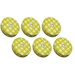 Sunshine&#x20;Mason&#x20;Co.&#x20;Lids&#x20;with&#x20;Straw&#x20;Hole&#x20;6&#x20;Pieces,&#x20;Yellow&#x20;Gingham
