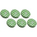 Sunshine Mason Co. Lids with Straw Hole 6 Pieces, Green Gingham
