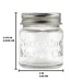 Sunshine Mason Co. Mini Mason Jar Shot Glasses with Metal Lid 2 Oz with Dessert Spoons, 6 Pieces