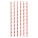 Sunshine Mason Co. Plastic Reusable Drinking Straws 6 Pieces, Red Stripe
