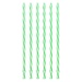 Sunshine Mason Co. Plastic Reusable Drinking Straws 6 Pieces, Green Stripe