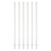 Sunshine Mason Co. Plastic Reusable Drinking Straws 6 Pieces, White
