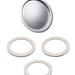 Univen 2.25" (57mm) Espresso Filter and Gasket Seals Compatible with Bialetti 3 Cup Aluminum Espresso Makers