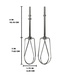 Univen Heavy Duty Stainless Steel Beaters Compatible with KitchenAid Hand Mixers KHM3 KHM5 KHM7 KHM9 KHM2B W10490648