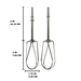 Univen&#x20;Beater,&#x20;Whisk,&#x20;Dough&#x20;Hooks&#x20;and&#x20;Blending&#x20;Rod&#x20;Compatible&#x20;with&#x20;KitchenAid&#x20;Hand&#x20;Mixers&#x20;KHM3&#x20;KHM5&#x20;KHM7&#x20;KHM9