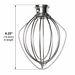 Univen Mixer Wire Whip Compatible with KitchenAid Tilt Head Mixers K45WW K45SS KSM75 KSM90 KSM95 KSM100 KSM103