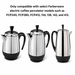 Univen Percolator Lid Compatible with Farberware Electric Percolator models FCP240 FCP280 FCP412 134 138 142 412