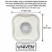Univen Blender Lid and Center Cap fits Oster Cloverleaf-Shaped Blender Jars, White