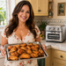 Univen Stainless Steel Upgraded Baking Tray Drip Baking Pan Compatible with Cuisinart Airfryer Oven TOA-26 TOA-28