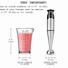 Univen Blender Measuring Cup 16 ounce (2 cups, 500ml) Compatible with Cuisinart Hand Blender CSB-79 CSB79MC