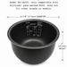 Univen Nonstick Rice Pan Bowl Only Compatible with Zojirushi 3-Cup Rice Cooker B250 NS-LAC05 8-NSL-P220  6-7/8" Diameter