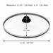 Univen Glass Lid Compatible with Hamilton Beach 5 Quart Slow Cooker models 33155 33258 33156 33357 33156SZ 33355 33157